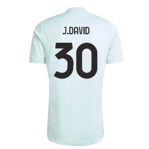 2025-2026 Juventus Training Jersey (Semi Flash Aqua) (J.David 30)