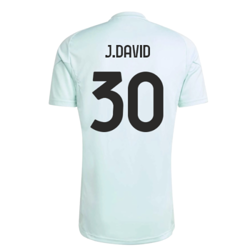 2025-2026 Juventus Training Jersey (Semi Flash Aqua) (J.David 30)