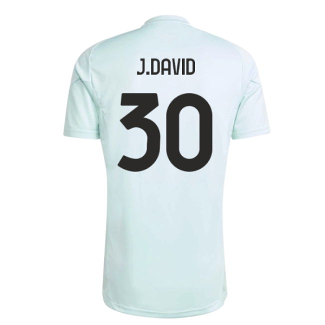 2025-2026 Juventus Training Jersey (Semi Flash Aqua) (J.David 30)