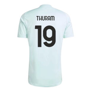 2025-2026 Juventus Training Jersey (Semi Flash Aqua) (Thuram 19)
