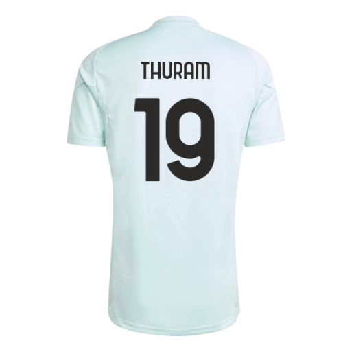 2025-2026 Juventus Training Jersey (Semi Flash Aqua) (Thuram 19)