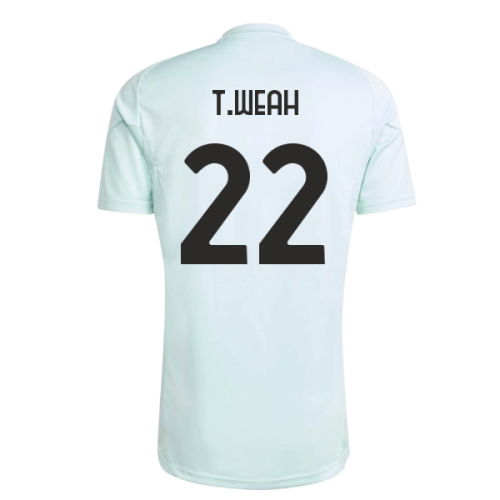 2025-2026 Juventus Training Jersey (Semi Flash Aqua) (T.Weah 22)