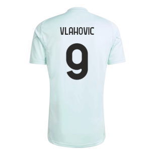 2025-2026 Juventus Training Jersey (Semi Flash Aqua) (Vlahovic 9)