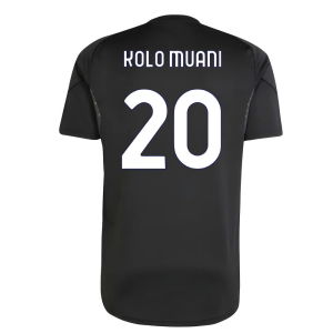 2025-2026 Juventus Training Shirt (Black) (Kolo Muani 20)