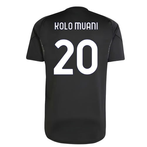 2025-2026 Juventus Training Shirt (Black) (Kolo Muani 20)