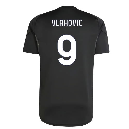 2025-2026 Juventus Training Shirt (Black) (Vlahovic 9)