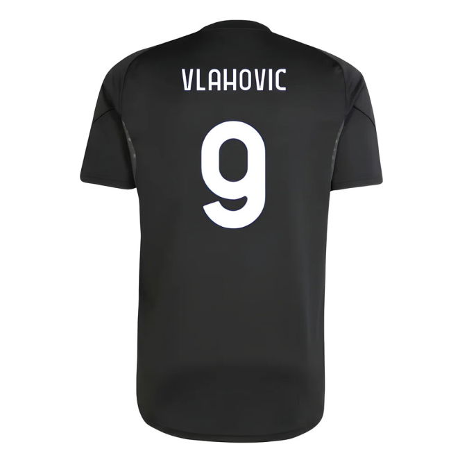 2025-2026 Juventus Training Shirt (Black) (Vlahovic 9)