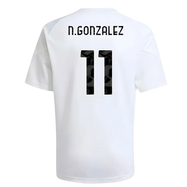 2025-2026 Juventus Training Shirt (White) - Kids (N.Gonzalez 11)
