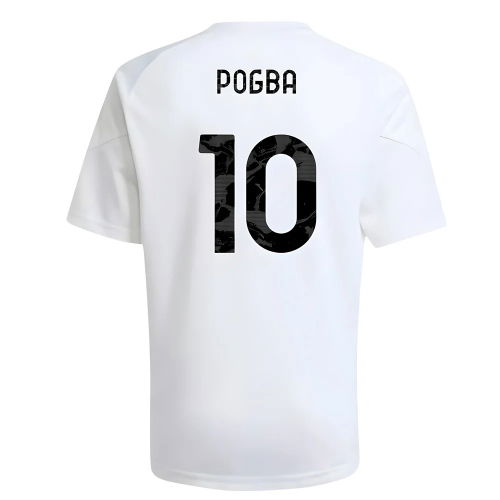 2025-2026 Juventus Training Shirt (White) - Kids (Pogba 10)