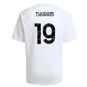 2025-2026 Juventus Training Shirt (White) - Kids (Thuram 19)