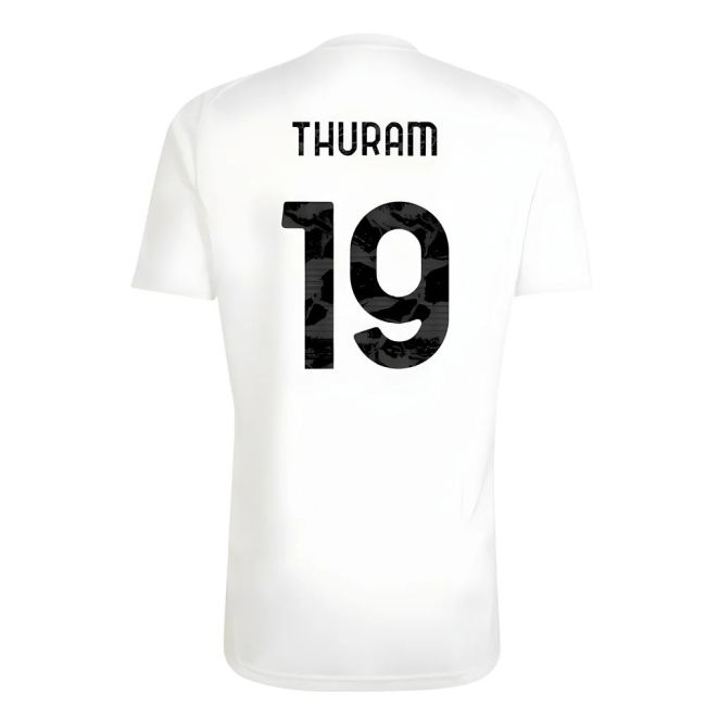 2025-2026 Juventus Training Shirt (White) (Thuram 19)