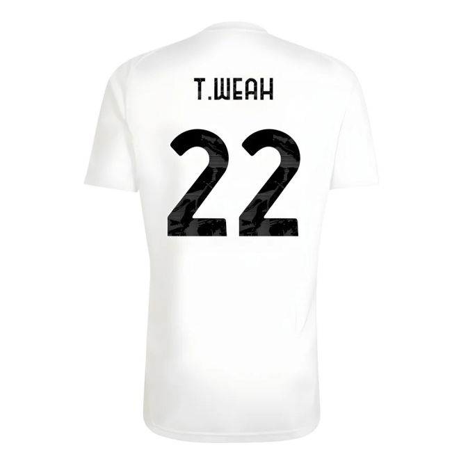 2025-2026 Juventus Training Shirt (White) (T.Weah 22)