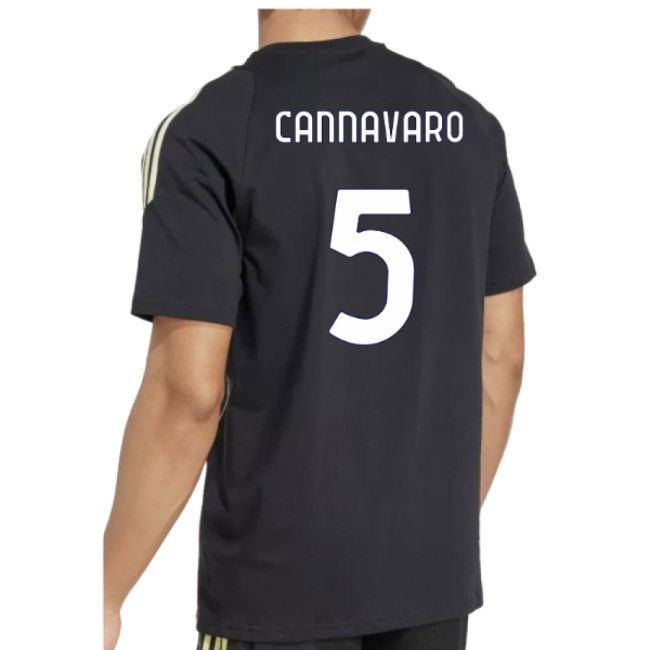 2025-2026 Juventus Training Tee (Black) (Cannavaro 5)