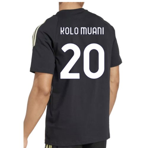 2025-2026 Juventus Training Tee (Black) (Kolo Muani 20)