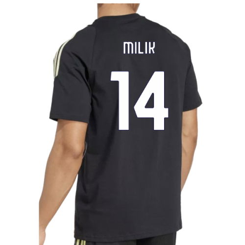 2025-2026 Juventus Training Tee (Black) (Milik 14)