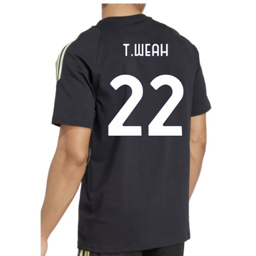 2025-2026 Juventus Training Tee (Black) (T.Weah 22)