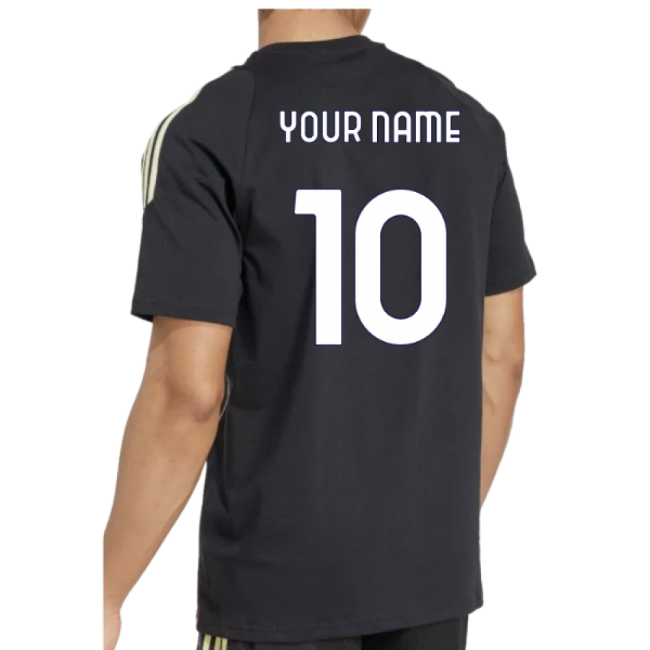 2025-2026 Juventus Training Tee (Black) (Your Name)