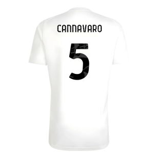 2025-2026 Juventus Training Tee (White) (Cannavaro 5)