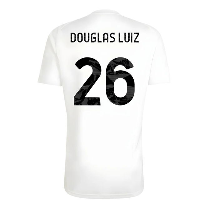 2025-2026 Juventus Training Tee (White) (Douglas Luiz 26)