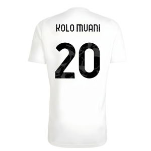 2025-2026 Juventus Training Tee (White) (Kolo Muani 20)