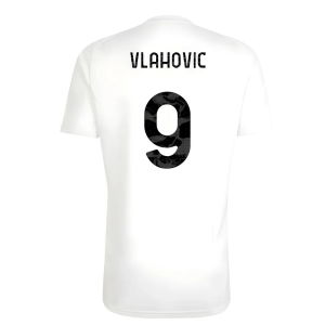 2025-2026 Juventus Training Tee (White) (Vlahovic 9)