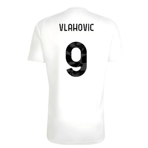 2025-2026 Juventus Training Tee (White) (Vlahovic 9)