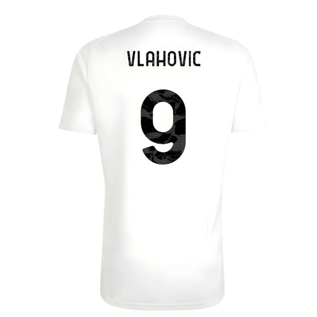 2025-2026 Juventus Training Tee (White) (Vlahovic 9)