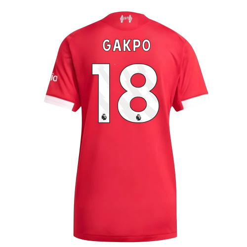2025-2026 Liverpool Authentic Home Shirt (Womens) (Gakpo 18)