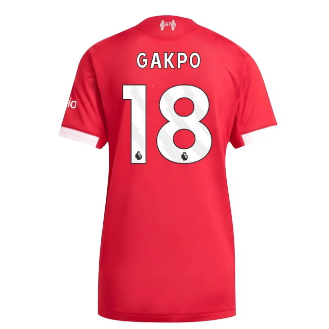 2025-2026 Liverpool Authentic Home Shirt (Womens) (Gakpo 18)