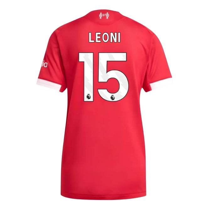 2025-2026 Liverpool Authentic Home Shirt (Womens) (Leoni 15)