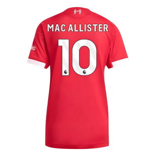 2025-2026 Liverpool Authentic Home Shirt (Womens) (Mac Allister 10)