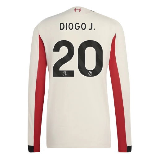 2025-2026 Liverpool Authentic Long Sleeve Away Shirt (Diogo J. 20)