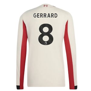 2025-2026 Liverpool Authentic Long Sleeve Away Shirt (Gerrard 8)