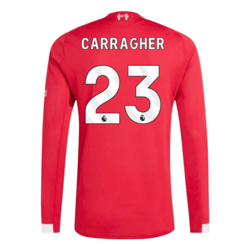 2025-2026 Liverpool Authentic Long Sleeve Home Shirt (Carragher 23)