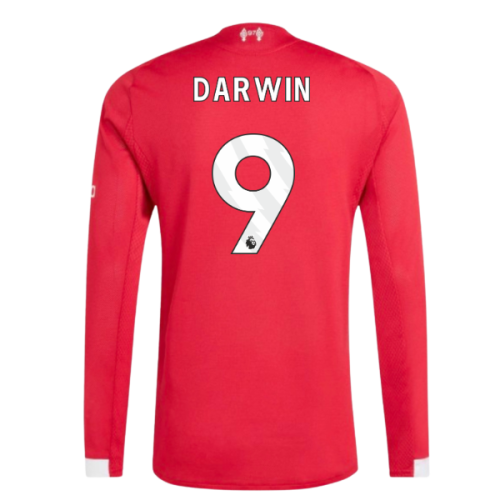2025-2026 Liverpool Authentic Long Sleeve Home Shirt (Darwin 9)