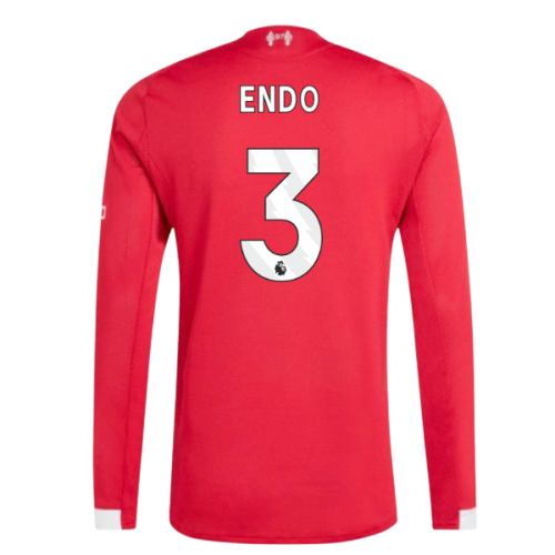 2025-2026 Liverpool Authentic Long Sleeve Home Shirt (Endo 3)