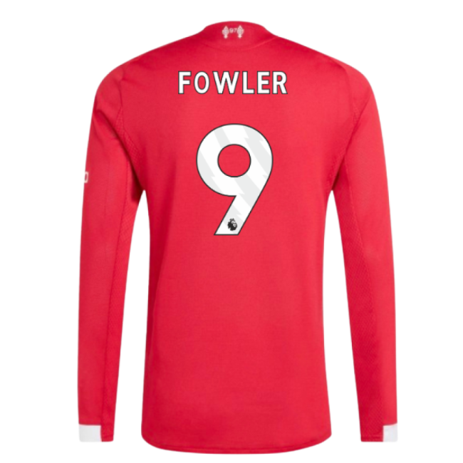2025-2026 Liverpool Authentic Long Sleeve Home Shirt (Fowler 9)