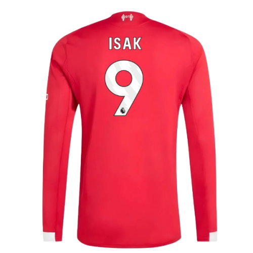 2025-2026 Liverpool Authentic Long Sleeve Home Shirt (Isak 9)