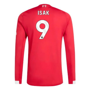 2025-2026 Liverpool Authentic Long Sleeve Home Shirt (Isak 9)