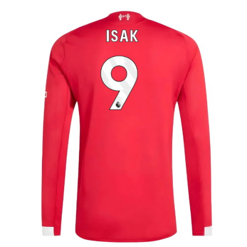 2025-2026 Liverpool Authentic Long Sleeve Home Shirt (Isak 9)