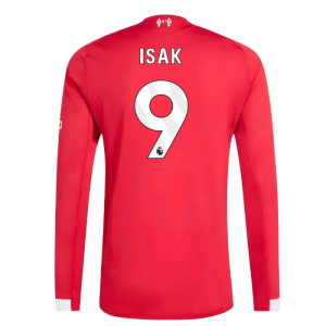 2025-2026 Liverpool Authentic Long Sleeve Home Shirt (Isak 9)