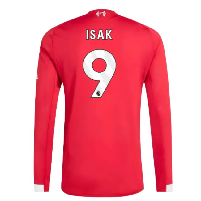 2025-2026 Liverpool Authentic Long Sleeve Home Shirt (Isak 9)