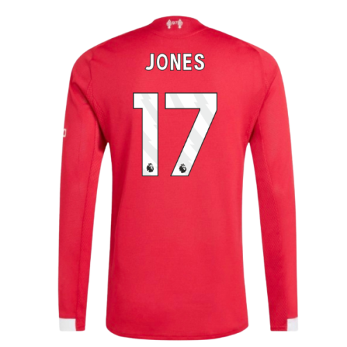 2025-2026 Liverpool Authentic Long Sleeve Home Shirt (Jones 17)