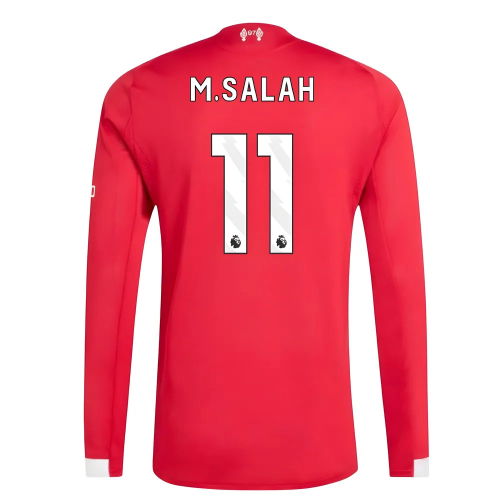 2025-2026 Liverpool Authentic Long Sleeve Home Shirt (M.Salah 11)