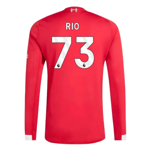 2025-2026 Liverpool Authentic Long Sleeve Home Shirt (Rio 73)