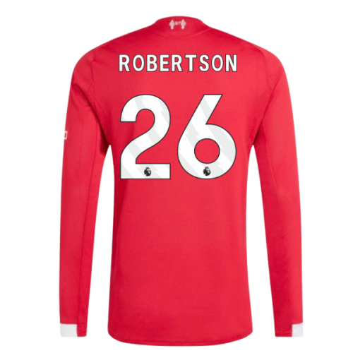 2025-2026 Liverpool Authentic Long Sleeve Home Shirt (Robertson 26)