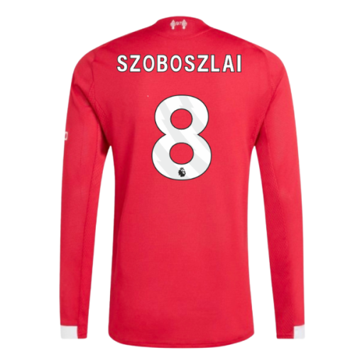 2025-2026 Liverpool Authentic Long Sleeve Home Shirt (Szoboszlai 8)