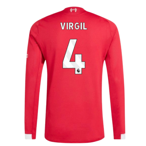 2025-2026 Liverpool Authentic Long Sleeve Home Shirt (Virgil 4)