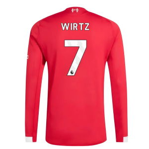 2025-2026 Liverpool Authentic Long Sleeve Home Shirt (Wirtz 7)