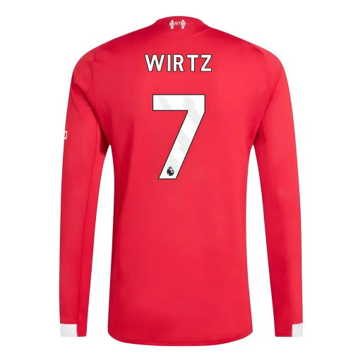 2025-2026 Liverpool Authentic Long Sleeve Home Shirt (Wirtz 7)